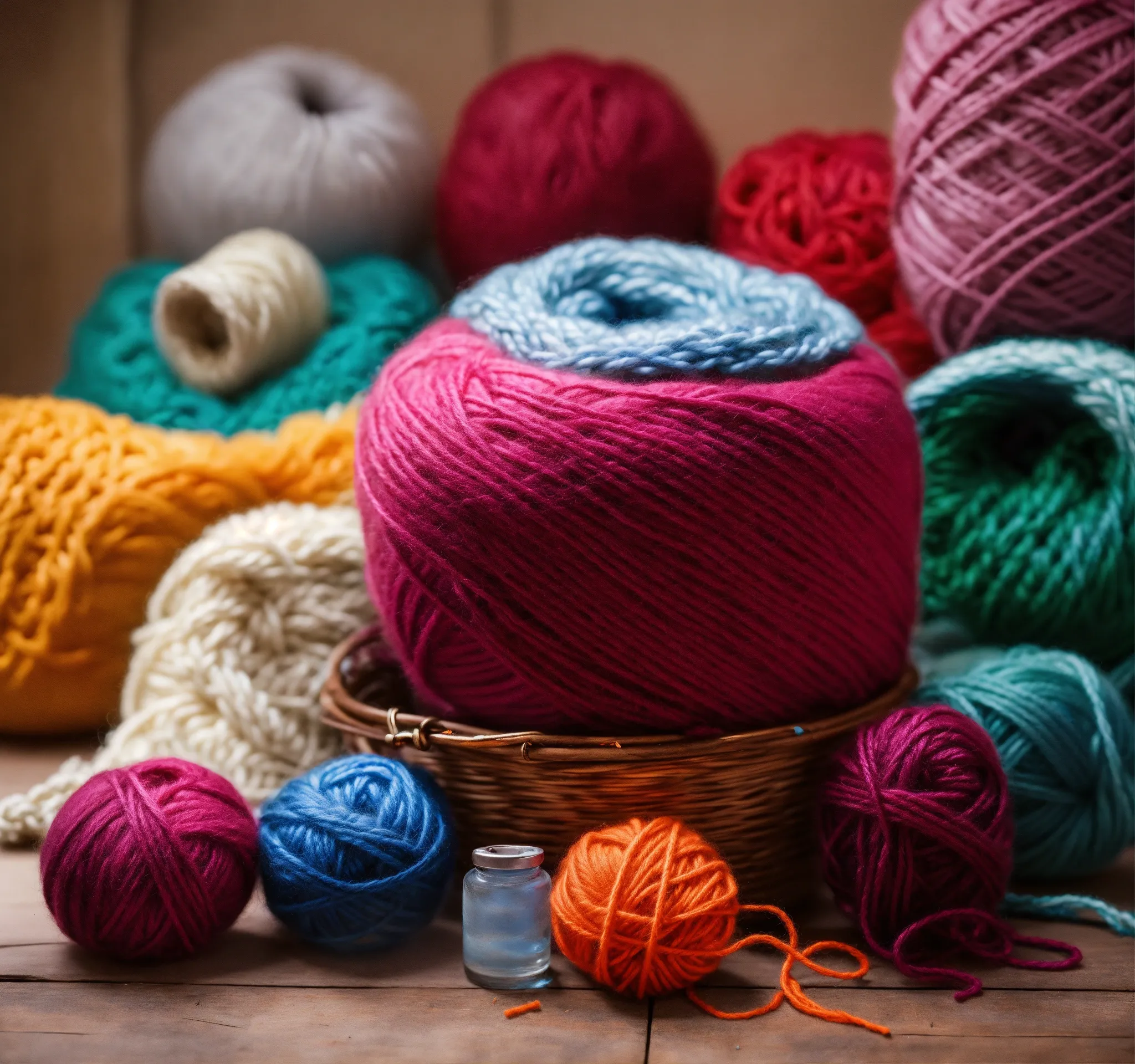 Natural indigo dye in a wooden bowl